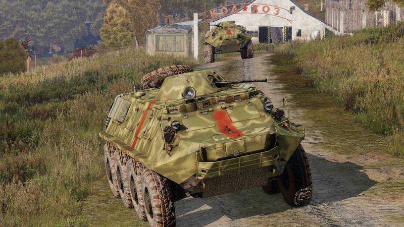A pair of Chedaki BTR-60 APCs