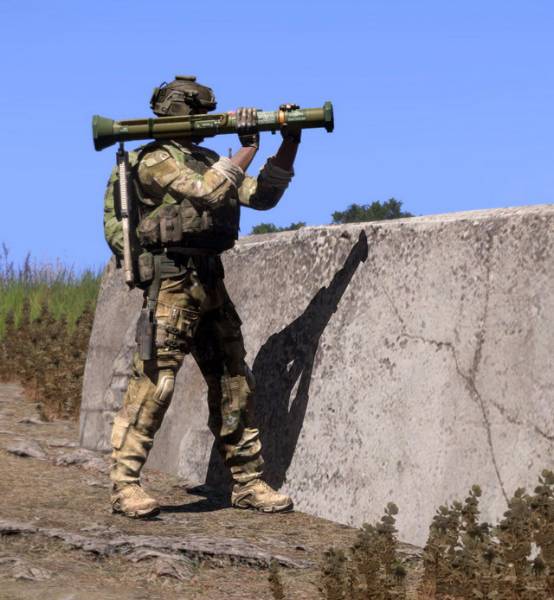 LAT Rifleman prepares to fire the M136 Light anti-tank launcher