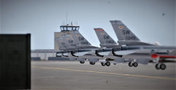 Photograph from Training Exercise 120 - T-III Fixed Wing: F-16 Close Air Support