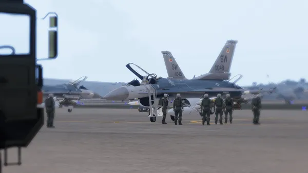 Photograph from Training Exercise 120 - T-III Fixed Wing: F-16 Close Air Support