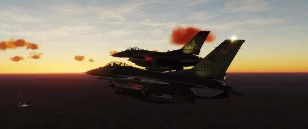 Photograph from Training Exercise 120 - T-III Fixed Wing: F-16 Close Air Support