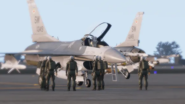 Photograph from Training Exercise 120 - T-III Fixed Wing: F-16 Close Air Support