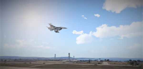 Photograph from Training Exercise 120 - T-III Fixed Wing: F-16 Close Air Support