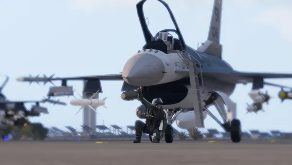 Photograph from Training Exercise 120 - T-III Fixed Wing: F-16 Close Air Support