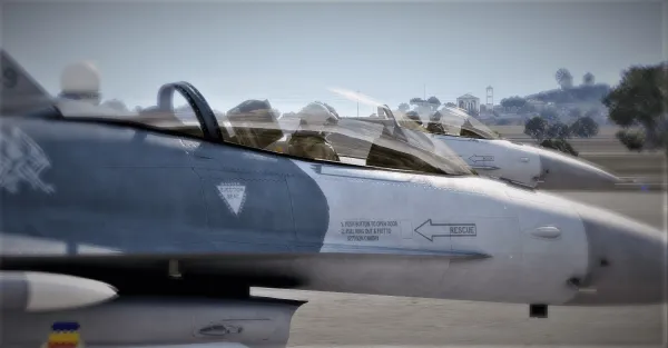 Photograph from Training Exercise 120 - T-III Fixed Wing: F-16 Close Air Support