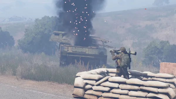 Photograph from Training Exercise 297 - T-III Anti-vehicle: Launcher Practice