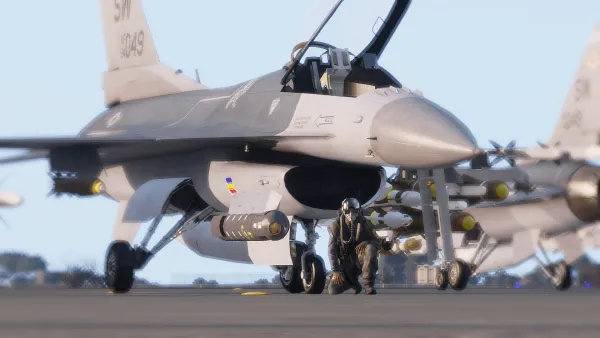 Photograph from Training Exercise 120 - T-III Fixed Wing: F-16 Close Air Support